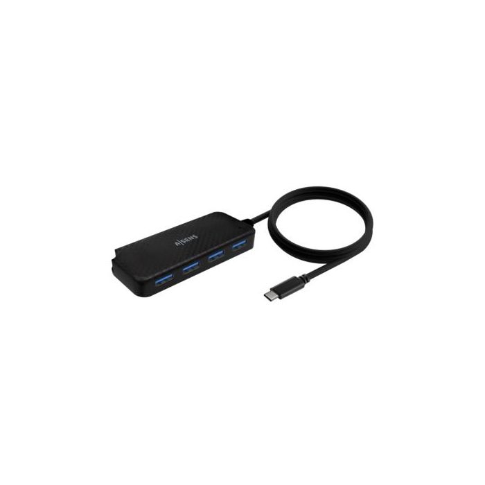 AISENS - HUB USB 3.1 USB-C, USB-C/M-4XTIPO A/H, NEGRO, 60CM