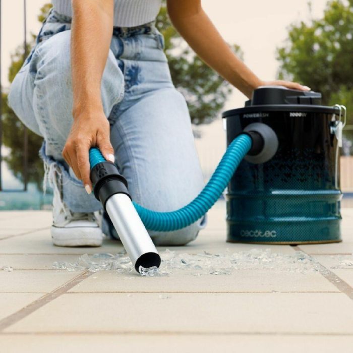 Cecotec Conga Ash 3000 Home Aspirador de Cenizas y Suciedad Extrema 1000W, 15L, 15kPa, Tubo Ultra Resistente, Filtro Lavable Negro/Turquesa 3