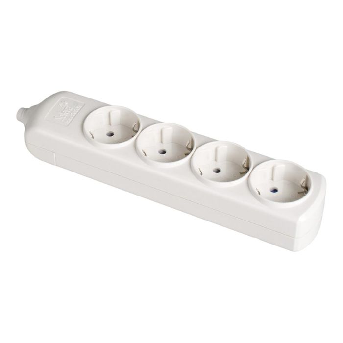 Base bipolar 4 tomas t/tl 10/16 a 250 v color blanco Base bipolar 4 tomas t/tl 10/16 a 250 v color blanco
