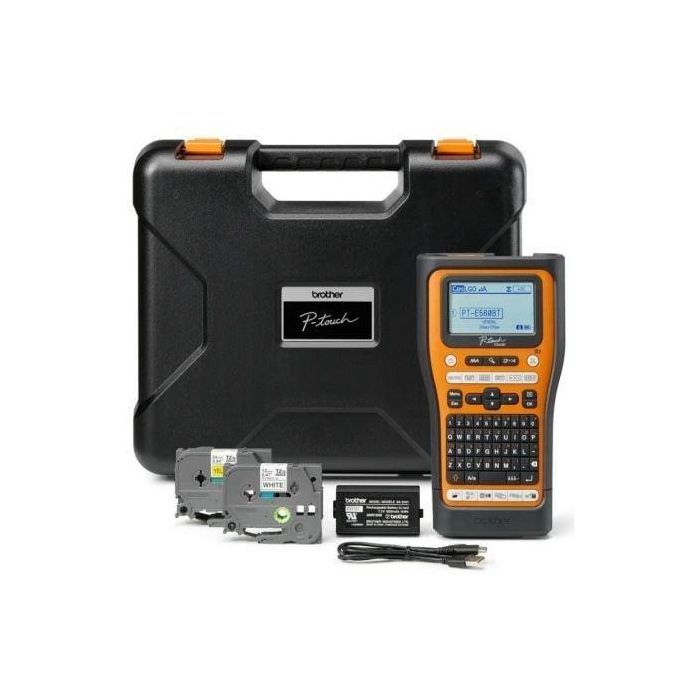 Brother PT-E560BTVP Rotuladora Portátil con Bluetooth, Pantalla LCD 3 Líneas, Batería Li-ion, para Etiquetas Resistentes 3 Brother PT-E560BTVP Rotuladora Portátil con Bluetooth, Pantalla LCD 3 Líneas, Batería Li-ion, para Etiquetas Resistentes 3