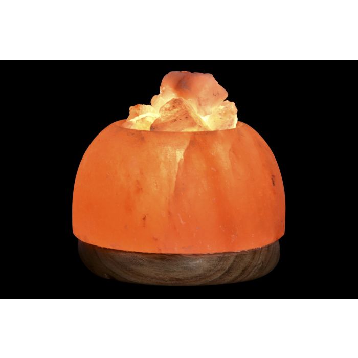DKD Home Decor Lámpara Sobremesa Árabe Naranja Sal del Himalaya Huevo 16 x 18 x 16 cm 1