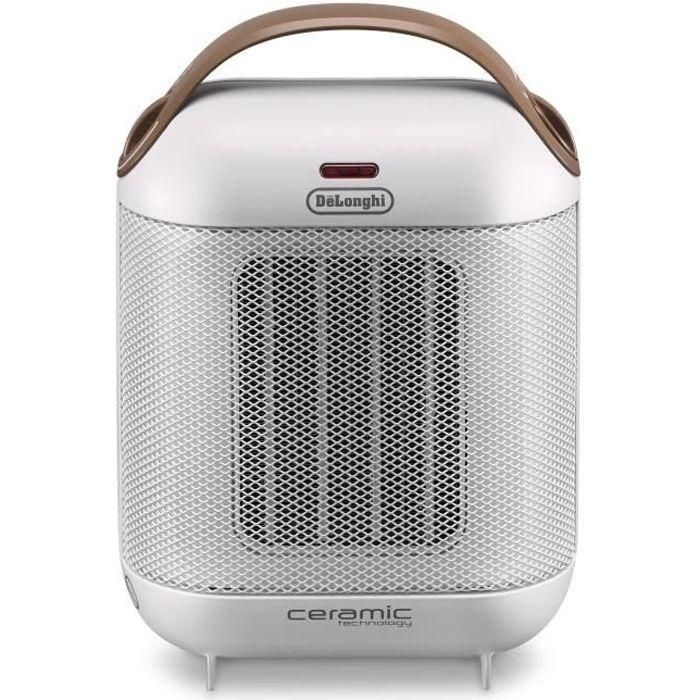 De'Longhi HFX30C18 Calentador Ventilador Cerámico Móvil 1800W, Termostato Ajustable, Ventilación Verano y Seguridad Antivuelco Blanco Marfil 0 De'Longhi HFX30C18 Calentador Ventilador Cerámico Móvil 1800W, Termostato Ajustable, Ventilación Verano y Seguridad Antivuelco Blanco Marfil 0