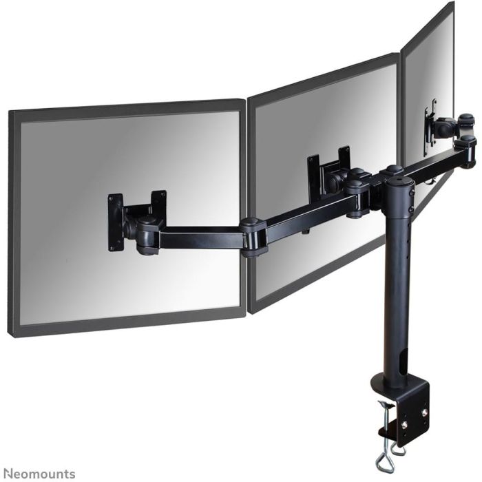 Neomounts FPMA-D960D3 Soporte de Mesa para 3 Monitores Planos hasta 21" (53cm) y 6kg, Ajustable, Negro