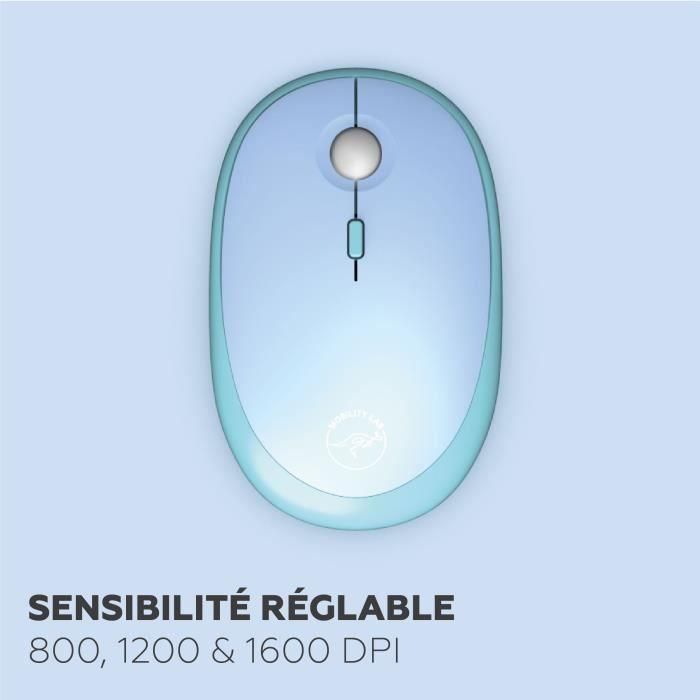 Combo teclado + mouse inalámbrico - MOBILITY LAB - Pure Color - Azul - Diseño ergonómico - Escritura discreta 3 Combo teclado + mouse inalámbrico - MOBILITY LAB - Pure Color - Azul - Diseño ergonómico - Escritura discreta 3