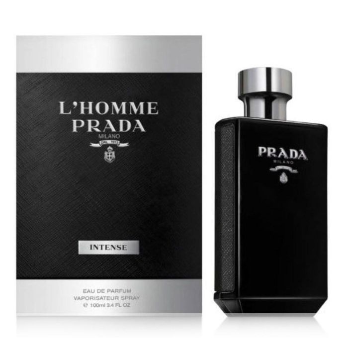 Prada L'Homme Intense Eau de Parfum 100 mL para Hombre con Ámbar, Pachuli, Lirios y Haba Tonka