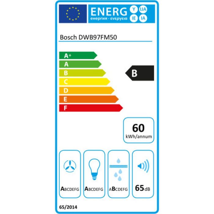 Campana Convencional BOSCH DWB97FM50 90 cm 710 m³/h 65 dB Acero 1