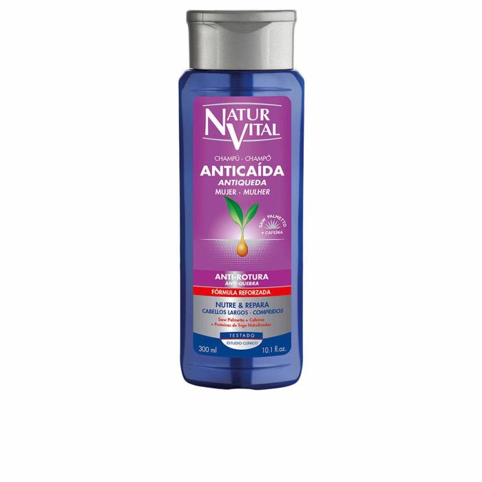 Natur Vital Champú Anticaída Antirotura para Mujer - Fortalece y Protege el Cabello - 300 ml