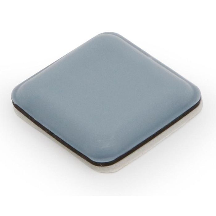 Herrajes Alk Deslizante Flon Cuadrado Base PTFE Con Adhesivo 24x24 mm Blister 8 Unidades