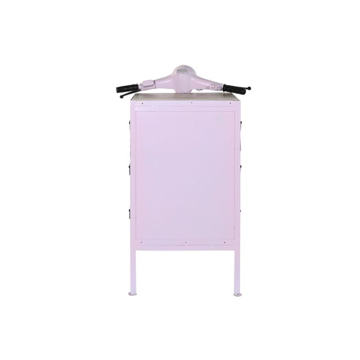 DKD Home Decor Cajonera Shabby Rosa Palo Natural, 3 Cajones, Madera Mango y Metal, Diseño Moto Scooter, 100 Ancho x 68 Fondo x 105 Alto cm 6 DKD Home Decor Cajonera Shabby Rosa Palo Natural, 3 Cajones, Madera Mango y Metal, Diseño Moto Scooter, 100 Ancho x 68 Fondo x 105 Alto cm 6