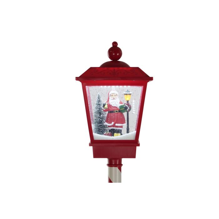 DKD Home Decor Farola Navidad Tradicional Rojo Blanco 30 x 180 x 30 cm con efecto nieve LED 2