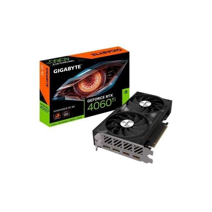 Tarjeta Gráfica Gigabyte GeForce RTX 4060 Ti WindForce OC/ 8GB GDDR6 Tarjeta Gráfica Gigabyte GeForce RTX 4060 Ti WindForce OC/ 8GB GDDR6