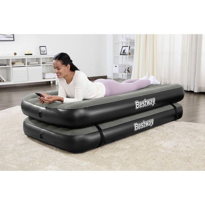 Bestway Airbed Tritech™ Connect and Rest™ Cama Hinchable 3 en 1 - Individual, Elevada o King Size - 188x99x25 cm - Soporta 150 kg 9 Bestway Airbed Tritech™ Connect and Rest™ Cama Hinchable 3 en 1 - Individual, Elevada o King Size - 188x99x25 cm - Soporta 150 kg 9
