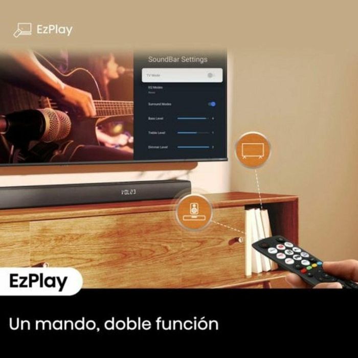 Hisense HIS1727479811163 Barra de sonido con Subwoofer inalámbrico, Bluetooth, 3.1 canales, Máx. 480 W 56