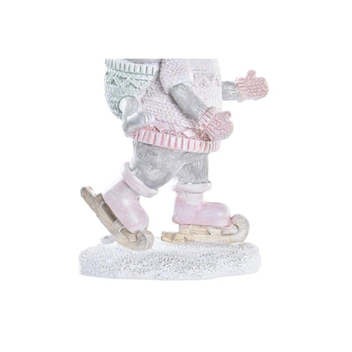 Figura Navidad Fantasia DKD Home Decor Rosa Gris 5 x 11 x 7 cm 2 Figura Navidad Fantasia DKD Home Decor Rosa Gris 5 x 11 x 7 cm 2