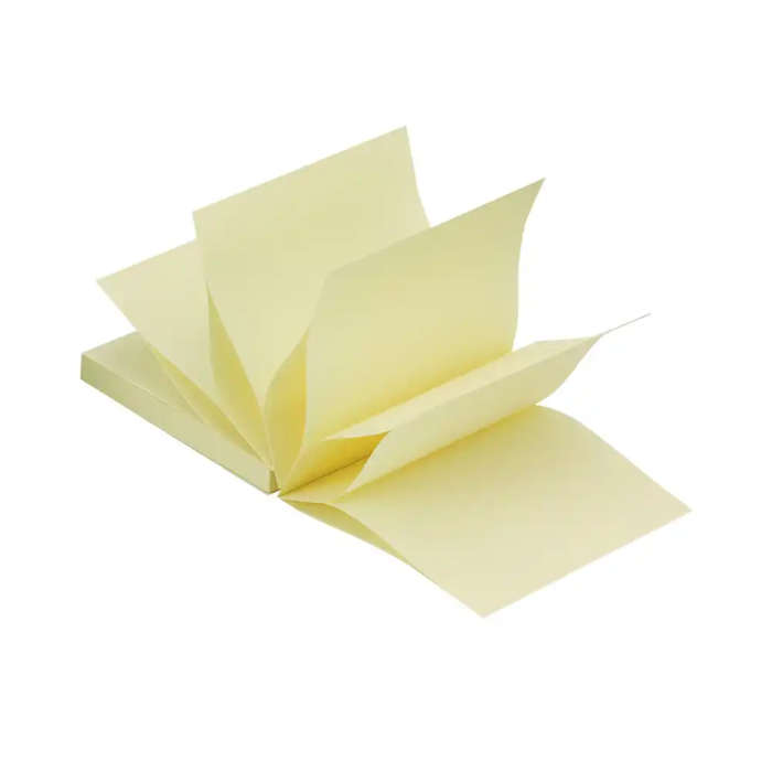 Q-connect Bloc Notas Adhesivas Quita y Pon Zig-Zag Amarillo 76x76 mm 100 Hojas 2