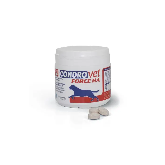 Condrovet Force HA 120 Comprimidos - Condroprotector para Perros con Glucosamina, Condroitín Sulfato y Ácido Hialurónico
