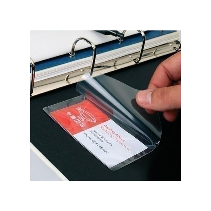 Funda Adhesiva Apli 55X102Mm Bolsillo Para Etiquetas Paquete De 6