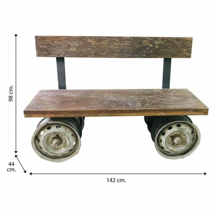 Banco Alexandra House Living Madera Reciclada 44 x 98 x 142 cm 1