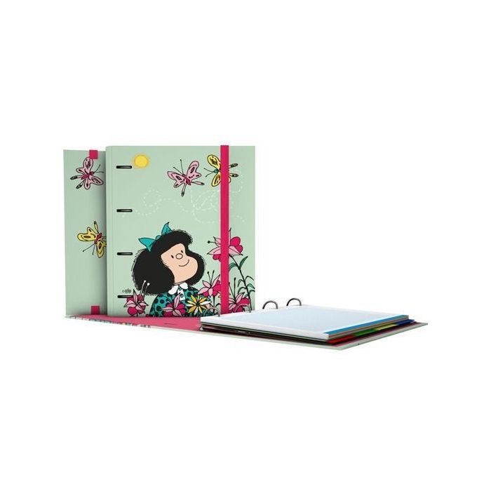 Grafoplás Carpebook Anillas 4D35 mm Recambio 100H 5x5 Ma3.Forrado Din-A4 Mafalda Primavera Grafoplás Carpebook Anillas 4D35 mm Recambio 100H 5x5 Ma3.Forrado Din-A4 Mafalda Primavera
