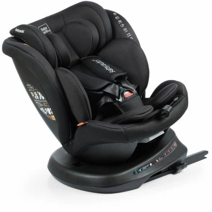 Babyauto Silla de Coche RODIA BAB8435593703359 Grupo 0/1/2/3 I-Size Plus 40-150 cm Isofix Giratoria Reclinable Reductor Negro