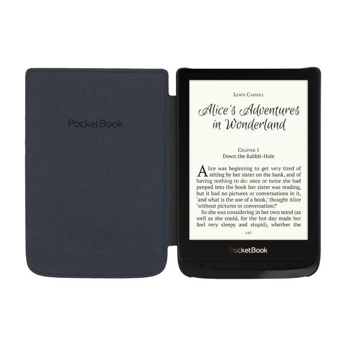 Pocketbook HPUC-632-B-S - Funda Folio de cuero PU para e-reader, Negro, compatible con Basic Lux 2, Touch Lux 4, Touch HD 3 1