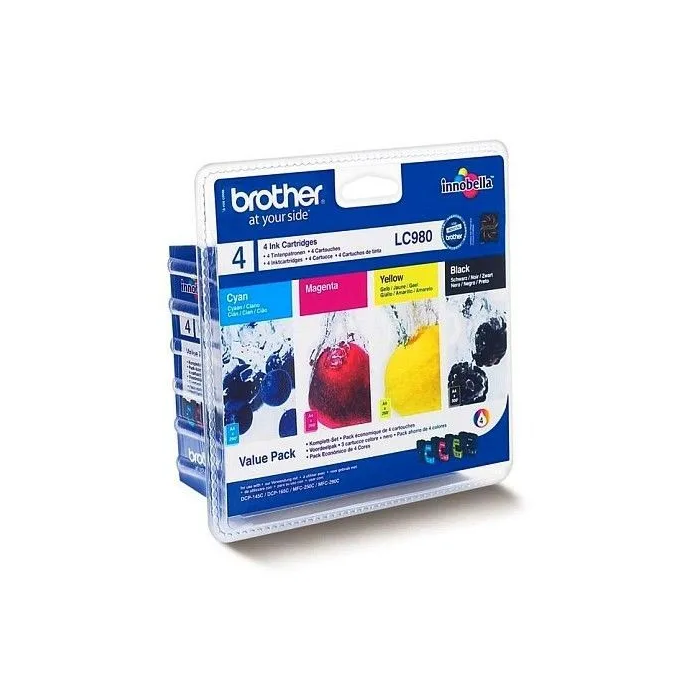 BROTHER Pack cartuchos Negro, Cian, Magenta y Amarillo DCP-145C/DCP-165C,