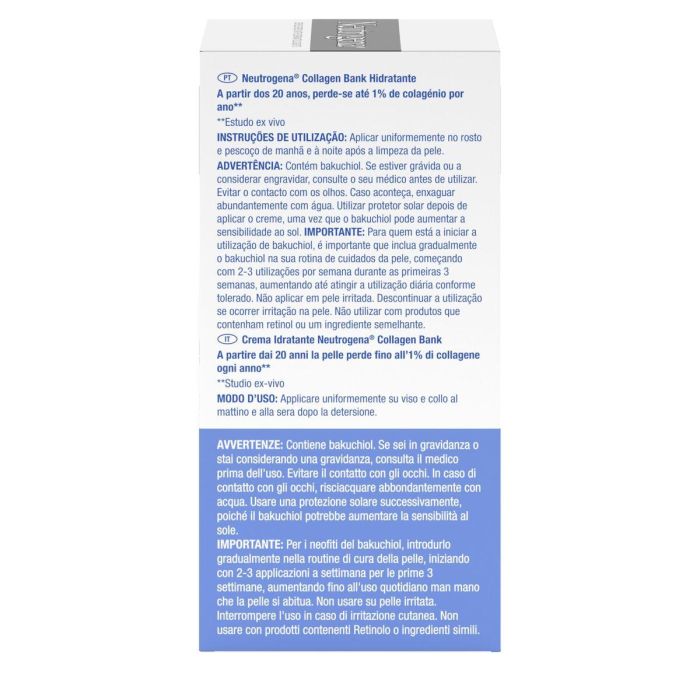 Neutrogena COLLAGEN BANK Crema Hidratante 50 ml para Piel Firme, Elástica y Tonificada