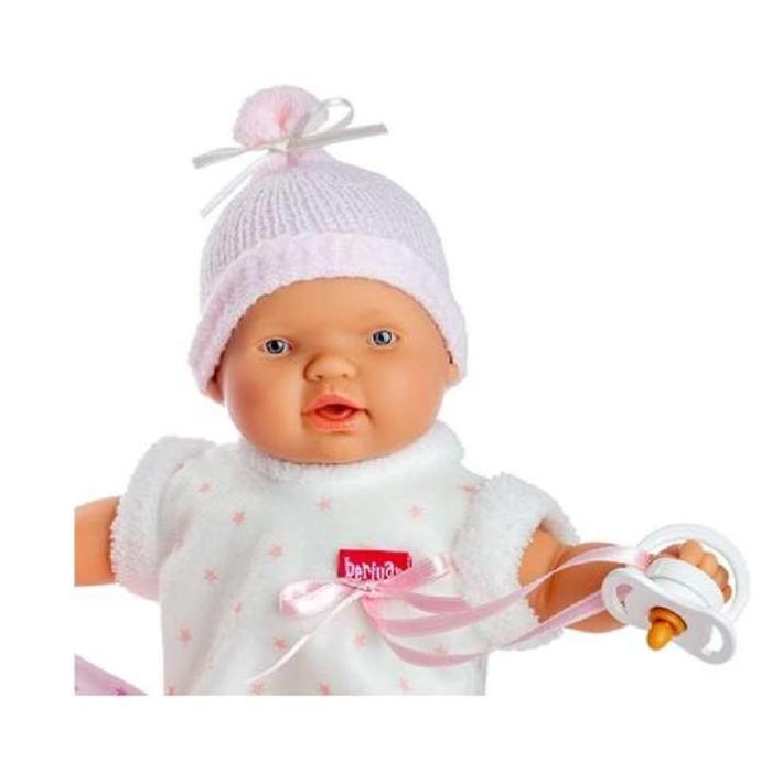 Berjuan Muñeco Lloroncete de 28 cm en Canasta Rosa con Mecanismo que Llora al Quitar el Chupete - Juguete Bebé Infantil +3 Años 1 Berjuan Muñeco Lloroncete de 28 cm en Canasta Rosa con Mecanismo que Llora al Quitar el Chupete - Juguete Bebé Infantil +3 Años 1