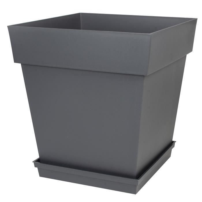 Platillo cuadrado Toscana EDA - 40 cm - Gris antracita 1 Platillo cuadrado Toscana EDA - 40 cm - Gris antracita 1