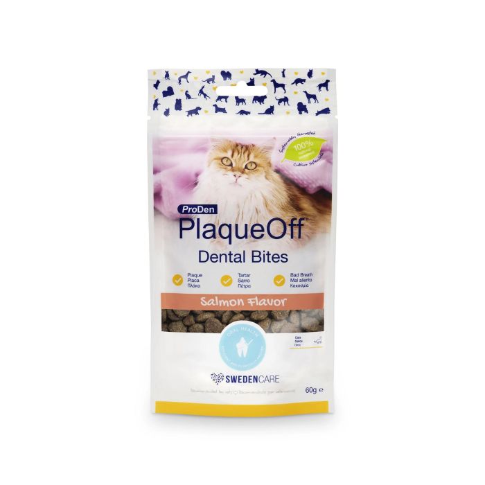 Plaqueoff Dental Croq. Gato Salmon 60 gr