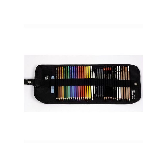 Michel Set De Dibujo En Estuche Nylon Enrollable 37 Piezas