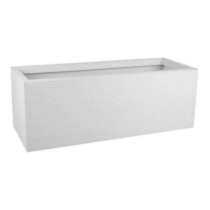 Eda Jardinera Graphit Up de Plástico 57 L Blanco Ceruse 79.5x29.5x29.5 cm Decoración Ondulada Anti UV Interior/Exterior 0 Eda Jardinera Graphit Up de Plástico 57 L Blanco Ceruse 79.5x29.5x29.5 cm Decoración Ondulada Anti UV Interior/Exterior 0