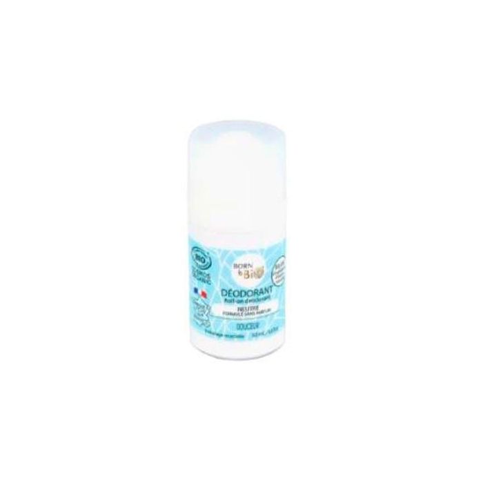 BORN TO BIO Desodorante Neutro Bio 50ml con Polvo de Bambú y Salvia Orgánica para Pieles Sensibles Certificado Ecocert