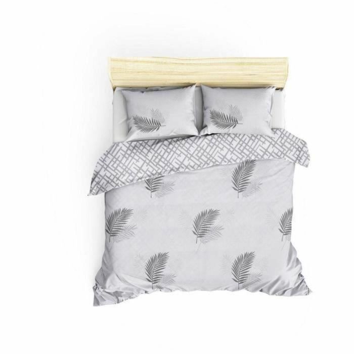 Juego de Cama con Funda Nórdica 220x240 cm y 2 Fundas de Almohada 60x60 cm Gris - 65% Algodón, 35% Poliéster - ASI8682870114951 3 Juego de Cama con Funda Nórdica 220x240 cm y 2 Fundas de Almohada 60x60 cm Gris - 65% Algodón, 35% Poliéster - ASI8682870114951 3