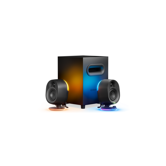 SteelSeries Arena 7 Altavoces RGB con Subwoofer 6.5", Bluetooth, USB, Óptico, Aux - 61543