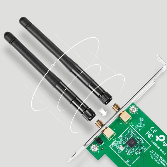 TP-Link TL-WN881ND Adaptador de Red Inalámbrico PCI Express Wi-Fi N 300Mbps 2.4GHz con Tecnología MIMO 3