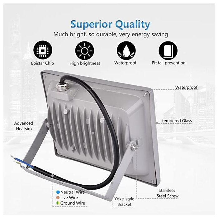 Toshiba Proyector LED 30W 6500K Blanco IP65