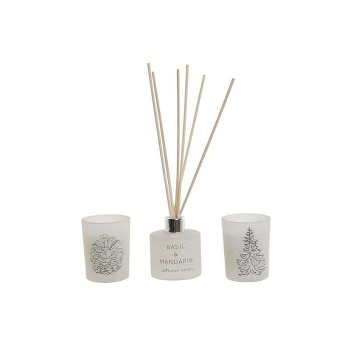 Velas DKD Home Decor Blanco Navidad 5 x 5 x 6 cm Velas DKD Home Decor Blanco Navidad 5 x 5 x 6 cm