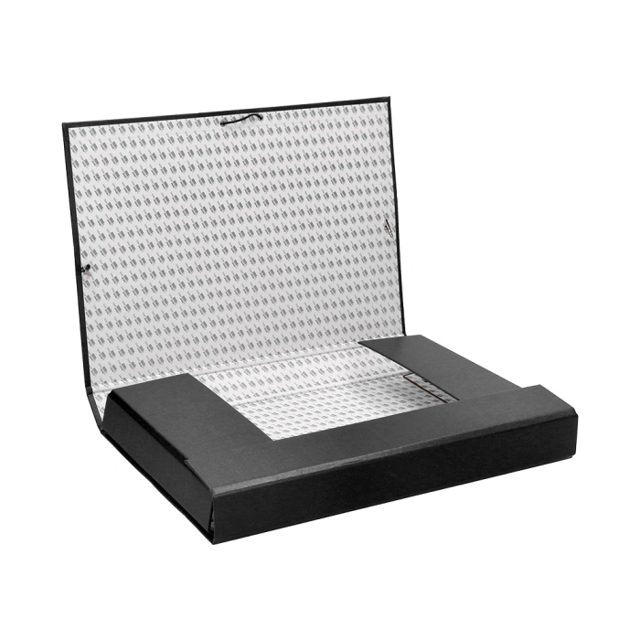 Liderpapel Carpeta proyectos folio lomo 50mm cartón forrado negra 8