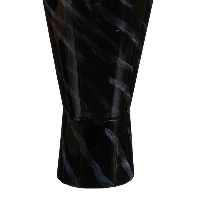 Jarrón Cristal Negro Dorado Metal 15 x 15 x 46 cm 1 Jarrón Cristal Negro Dorado Metal 15 x 15 x 46 cm 1