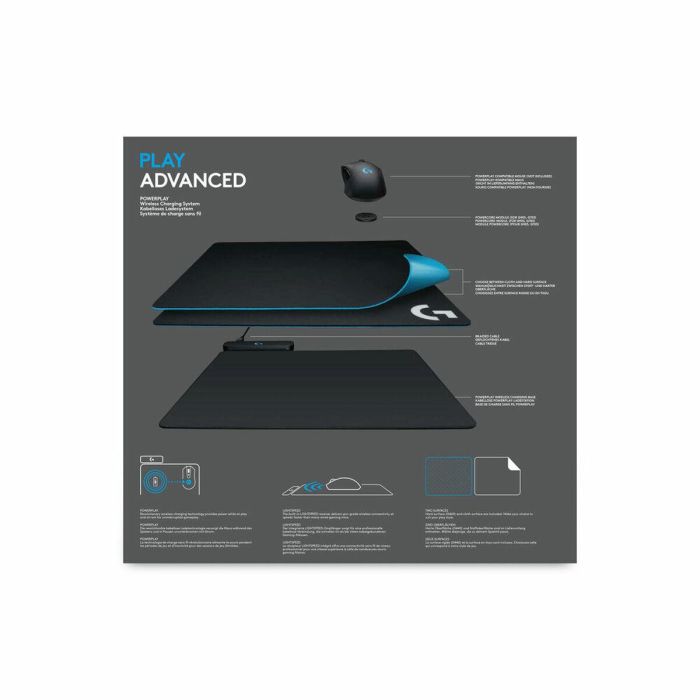 Alfombrilla Antideslizante Logitech 943-000110 Cargador Negro 1