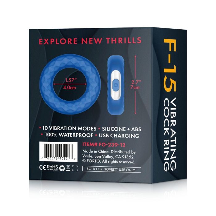 Anillo para el Pene Forto Azul (Talla única) 3 Anillo para el Pene Forto Azul (Talla única) 3