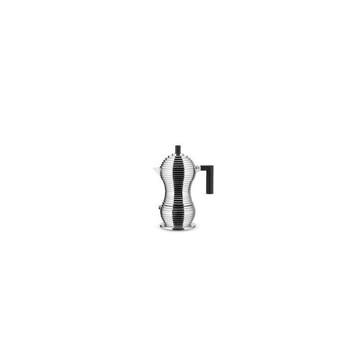 Pulcina Cafetera 3 Tazas Aluminio Fundido Negra ALESSI MDL02/3 B