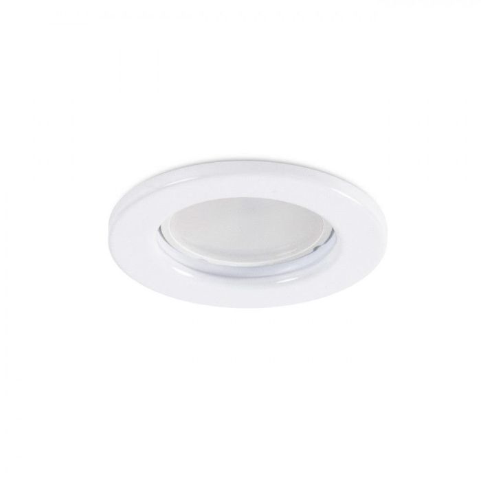 Aro Foco Downlight Circular "Sara" Acero 81mm - Blanco 1 Aro Foco Downlight Circular "Sara" Acero 81mm - Blanco 1