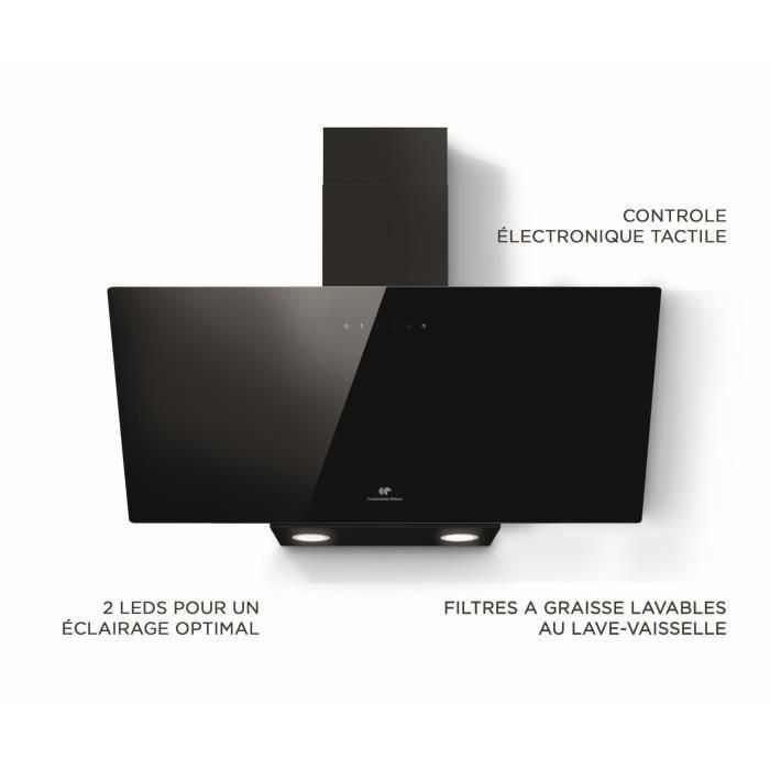 CONTINENTAL EDISON CEHD9065B campana decorativa negra - L90 cm 1 CONTINENTAL EDISON CEHD9065B campana decorativa negra - L90 cm 1