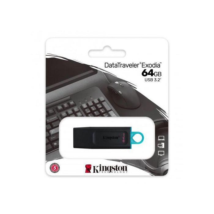 Kingston 64GB, USB 3.2 Gen 1, 11 g 2 Kingston 64GB, USB 3.2 Gen 1, 11 g 2