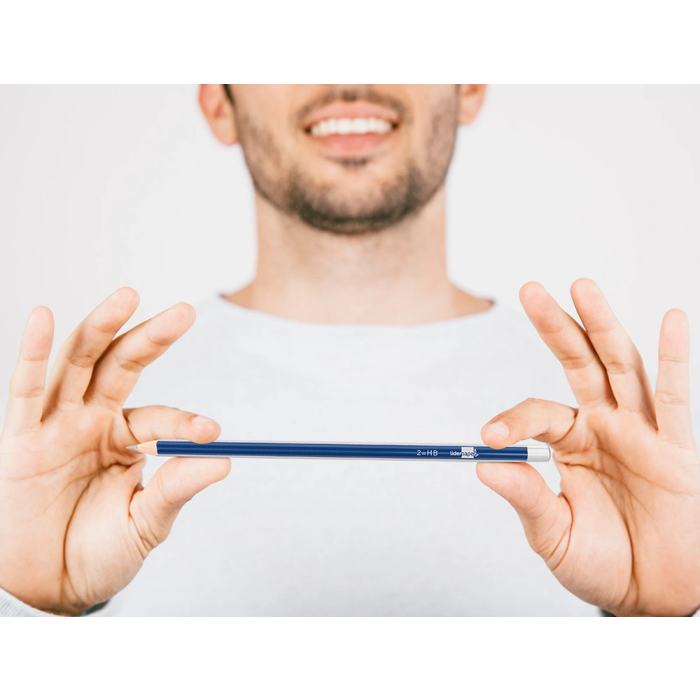 Liderpapel Lápices de Grafito HB Triangular sin Goma Color Azul 3