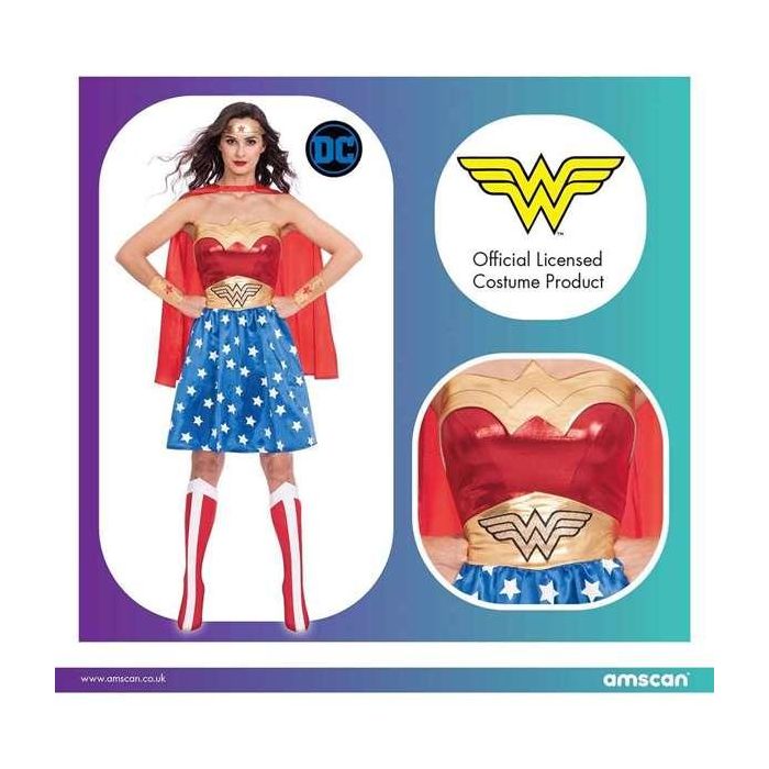 W.B. Disfraz de Wonder Woman para Adulto Talla XL (42/44) Multicolor 4 W.B. Disfraz de Wonder Woman para Adulto Talla XL (42/44) Multicolor 4