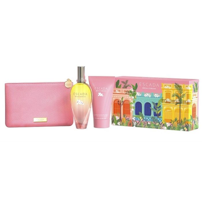 Escada Brisa Cubana Estuche Regalo Mujer - EDT 100ml + Loción Corporal 150ml + Neceser - Aroma Cítrico Tropical Vegano