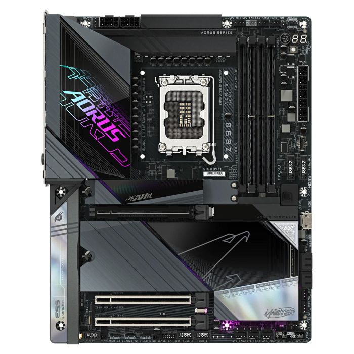 Gigabyte Z890 AORUS MASTER S1851 DDR5 ATX Intel Core Ultra LGA 1851 Wi-Fi 7 10GbE Thunderbolt 4 Placa Base 1